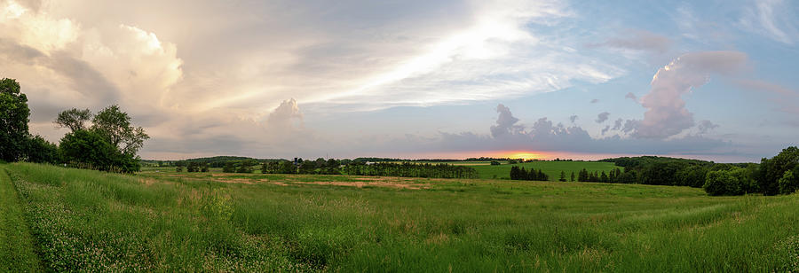 Countryside Panorama at Sunset, after the storms Photograph by Janice Adomeit
