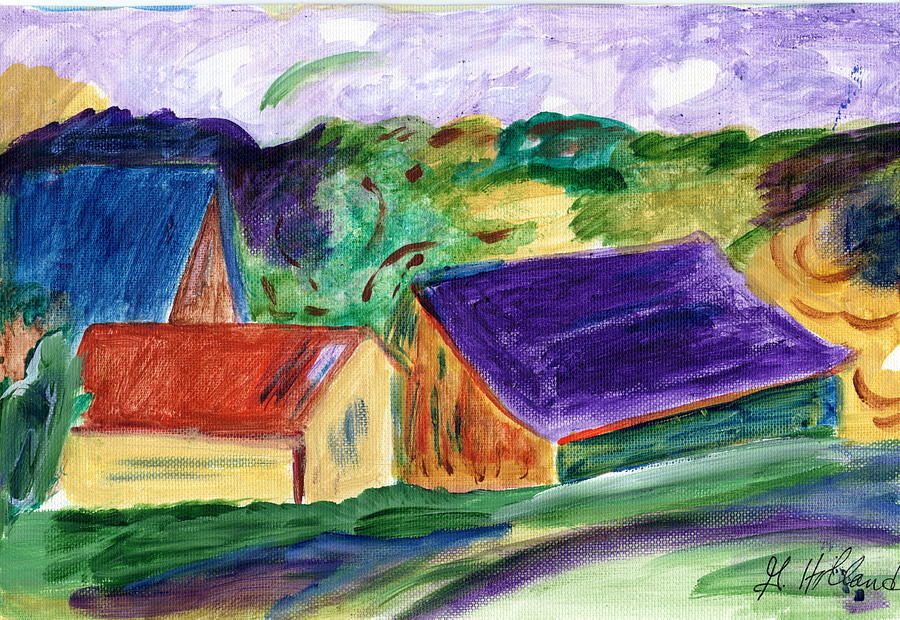 Une campagne,  South of France Painting by Genevieve Holland