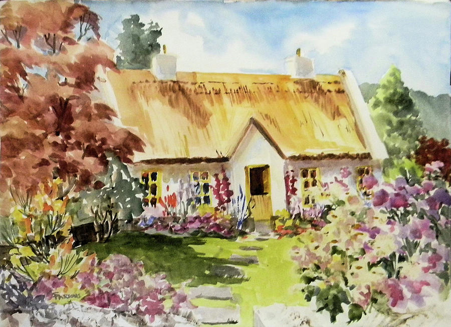 County Clare Cottage Painting by Sheila Parsons