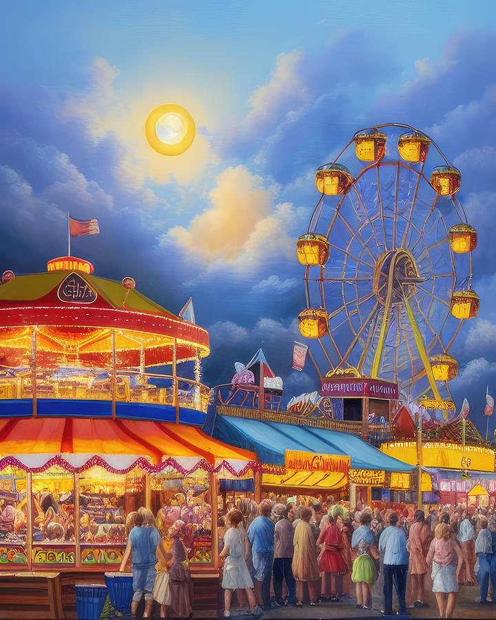 County Fair in Summer Digital Art by Eric Matzen - Pixels