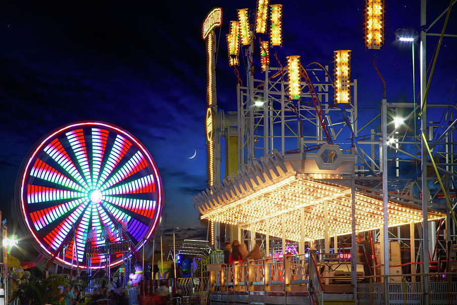 County Fair Roller Coaster Photograph by Mark Andrew Thomas