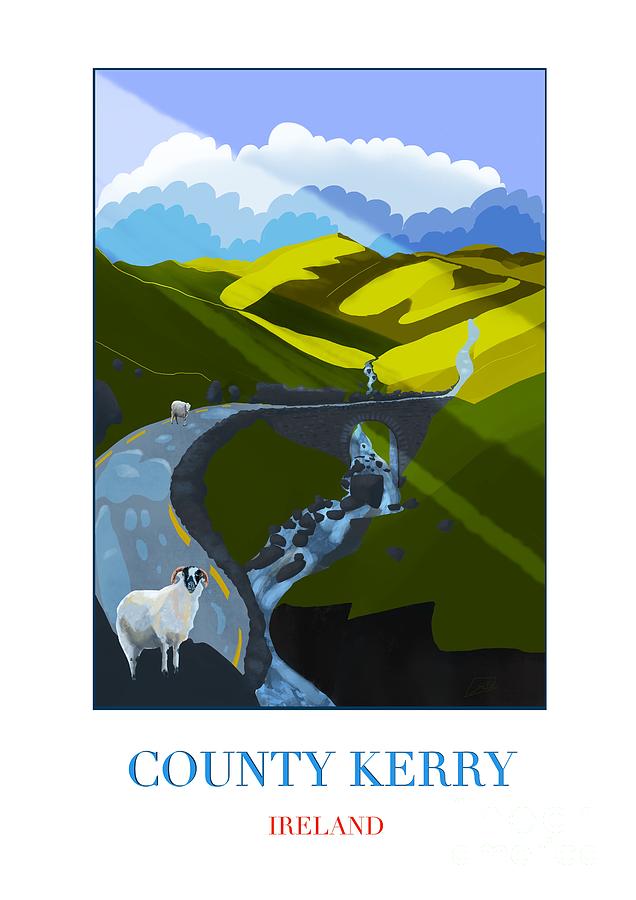 County Kerry Digital Art by Lidija Ivanek - SiLa