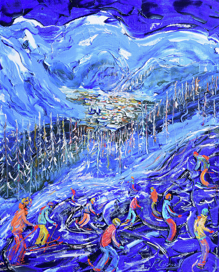 Coupe Du Monde Val DIsere II Painting by Pete Caswell