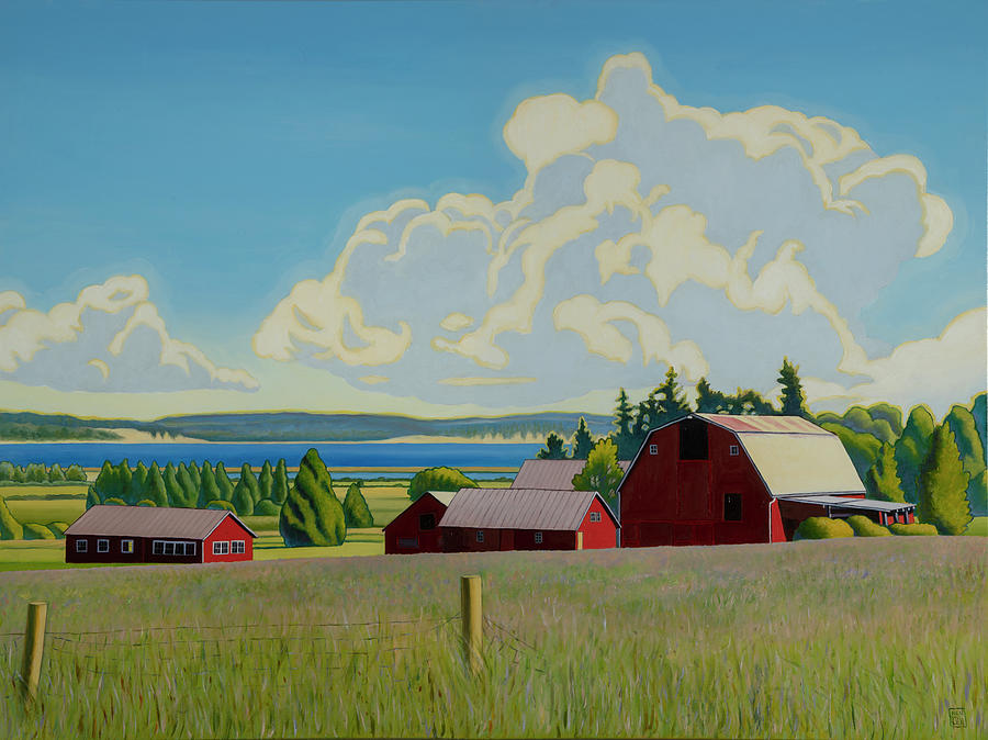 Coupeville Farmstead Painting by Stacey Neumiller
