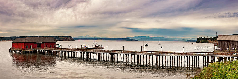 Coupeville Wharf on Whidbey Island Panorama Photograph by Ian Good