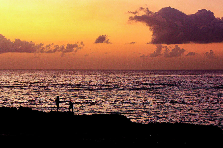 Couple at the Beach in Cozumel, Mexico Photograph by David Morehead