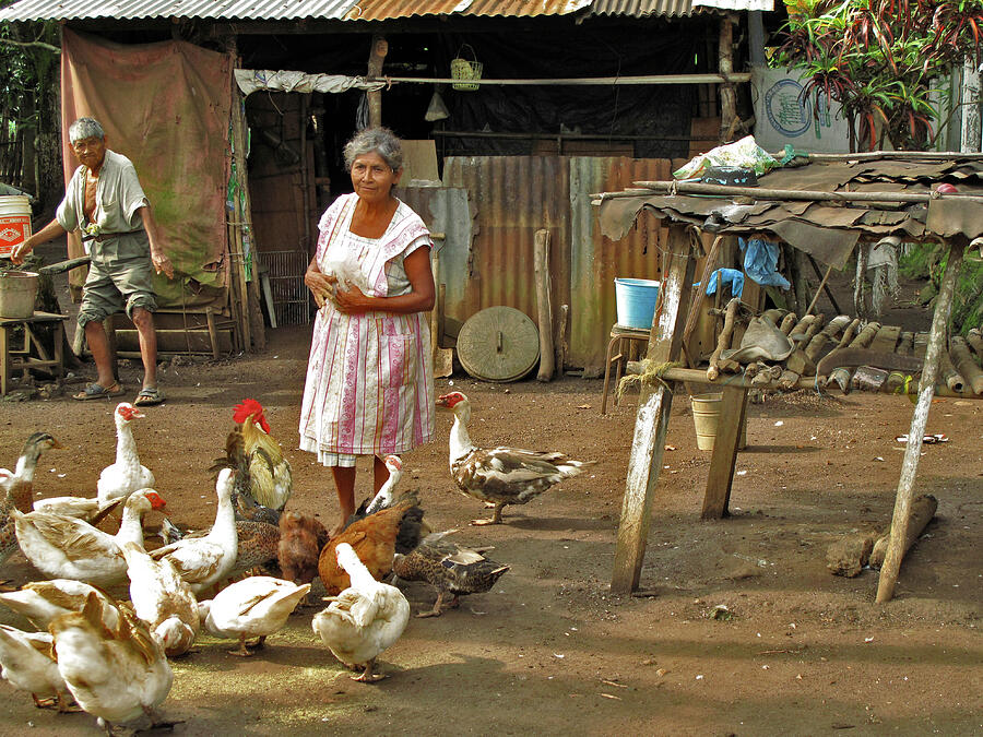 Couple from La Victoria, Marshes on eastern shore of Lake Catemaco ...