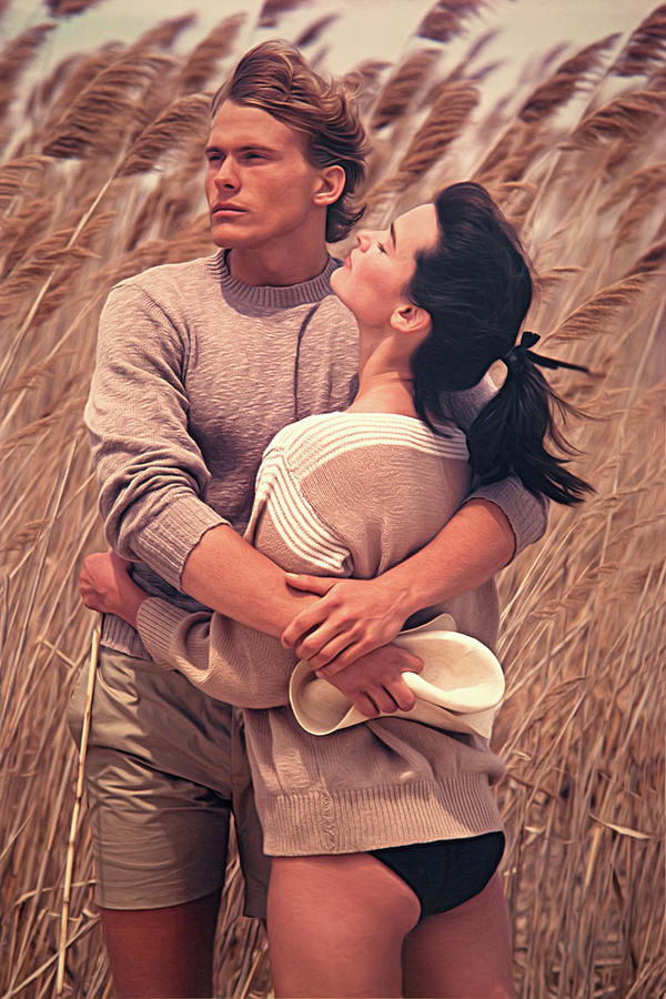 Couple in the Reeds 1984 Photograph by Steve Ladner