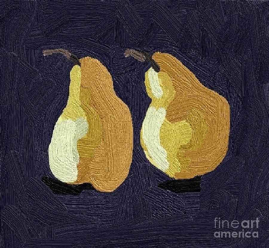 Abstract Mixed Media - Couple of Pear  by Vesna Antic