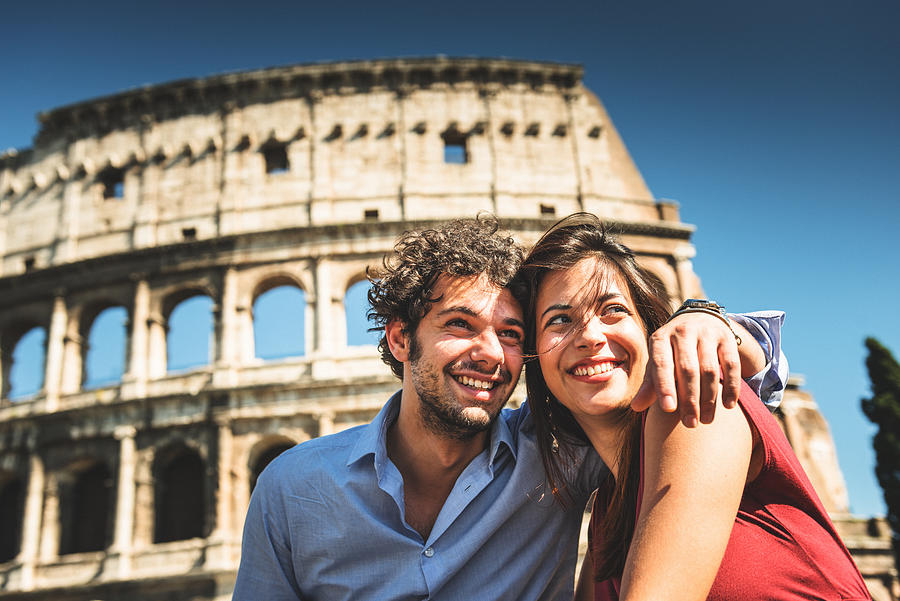 Couple Of Tourist In Rome Enjoy The Vacation Photograph by Franckreporter
