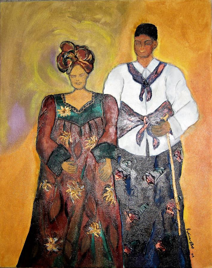 Couple Sawa Painting by Rosine Eboa - Fine Art America