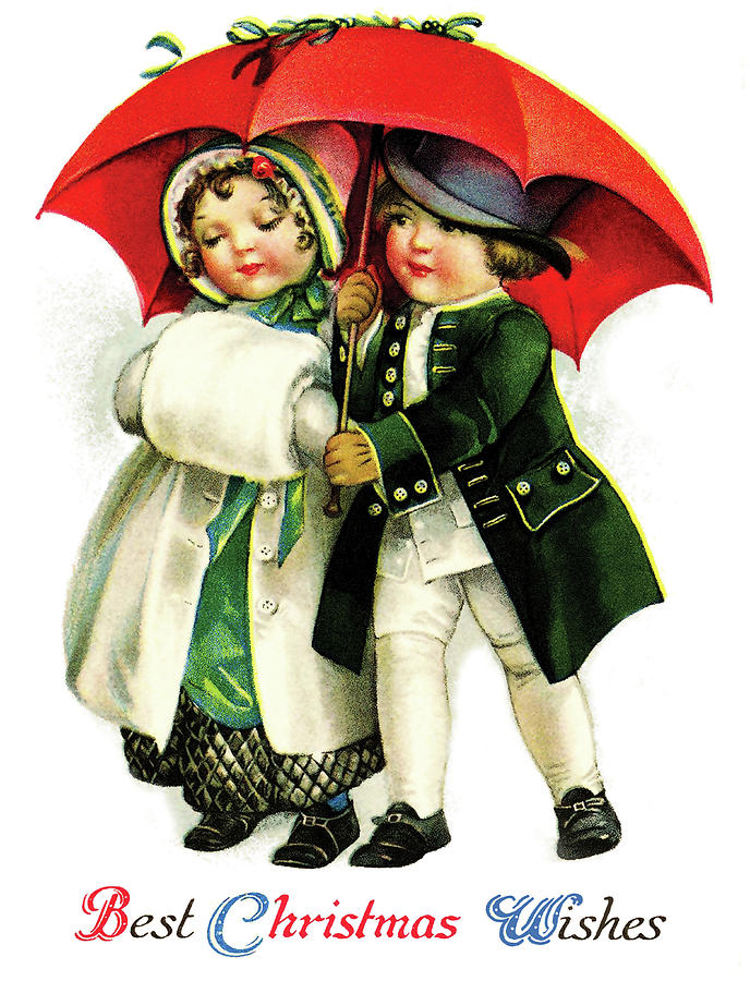 Couple Under Umbrella Digital Art by Long Shot