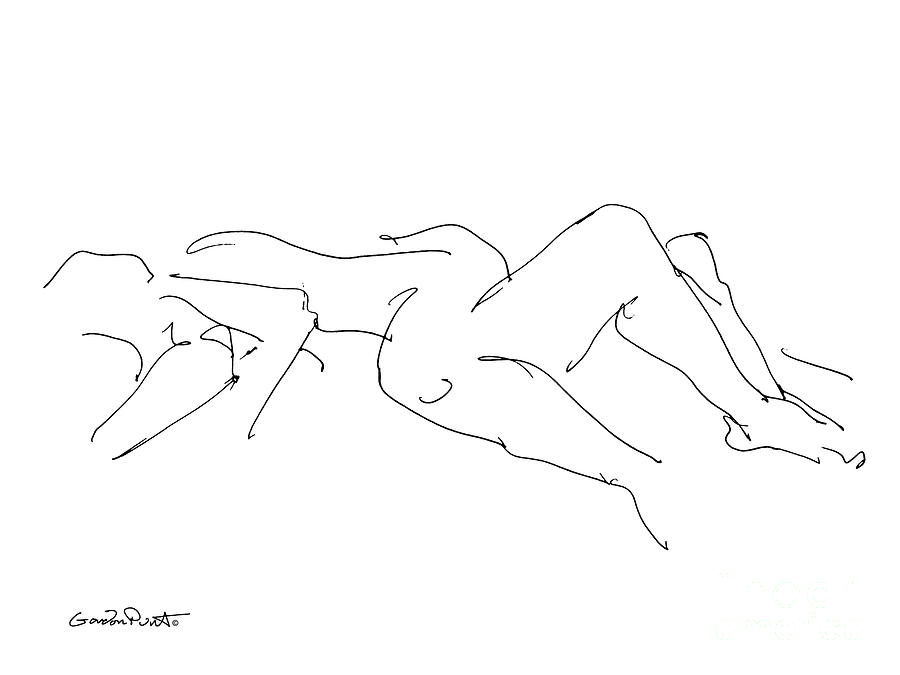 Couples Erotic Art 4 Dark Drawing by Gordon Punt