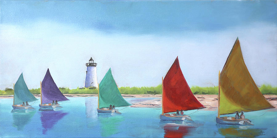 Couples Sail Painting by Trina Teele