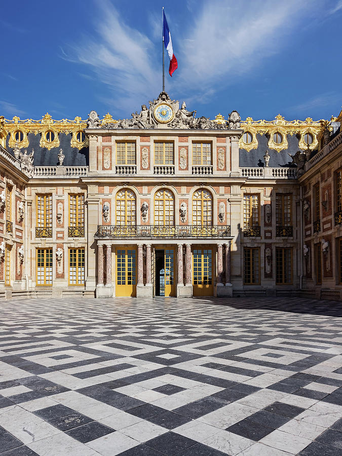 Architecture Photograph - Cour de Marbre at the Palace of Versailles  by Barry O Carroll