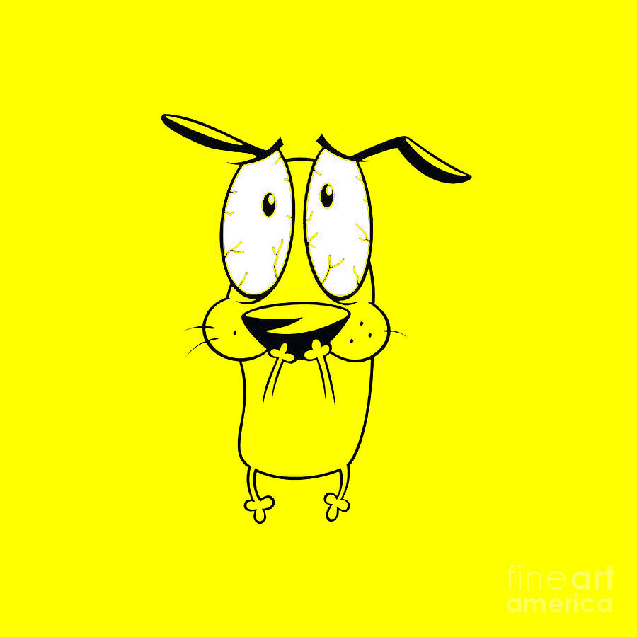 Courage The Cowardly Dog scared Drawing by Randy Pfeffer Fine Art America