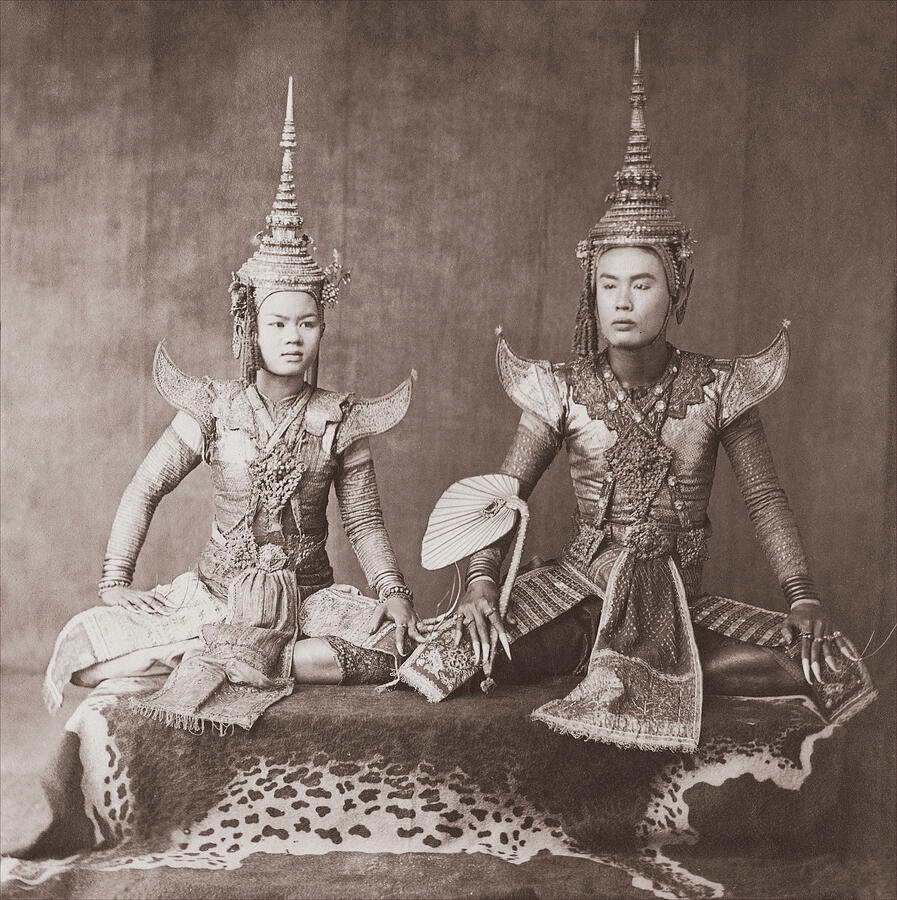 Court Actors, Harem of King Mongkut, Siam, c1860 Photograph by Unknown ...