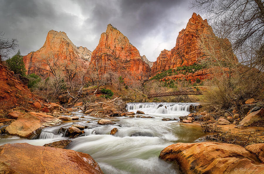Zion National Park Photograph - Court of the Patriarchs by Robert Golub