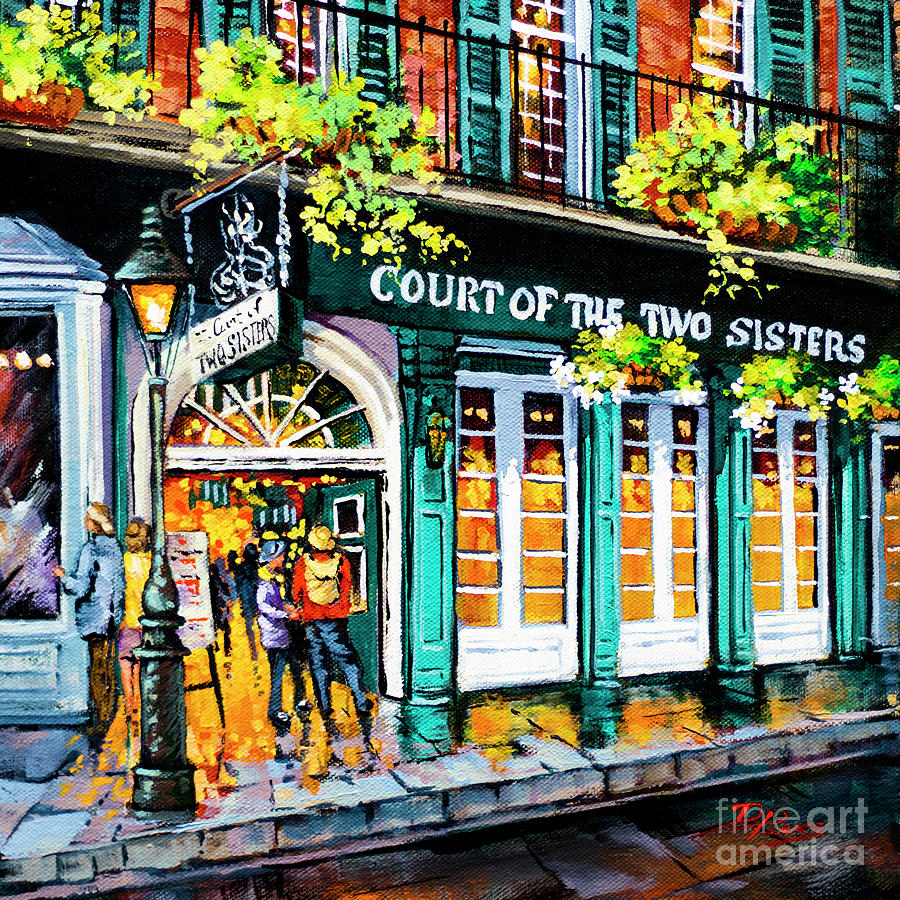 Cafe Du Monde Painting - Court of the Two Sisters III by Dianne Parks