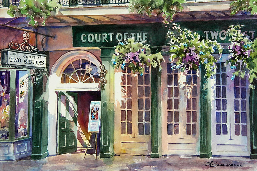 New Orleans Painting - Court of Two Sisters by Sue Zimmermann