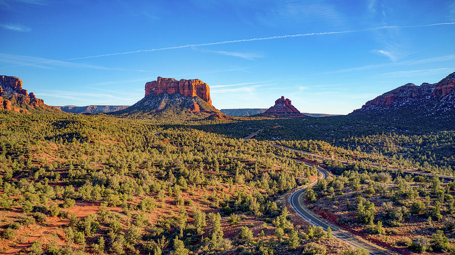 Courthouse Butte And Bell Rock Sedona, AZ Winter 2019 Photograph by Anthony Giammarino