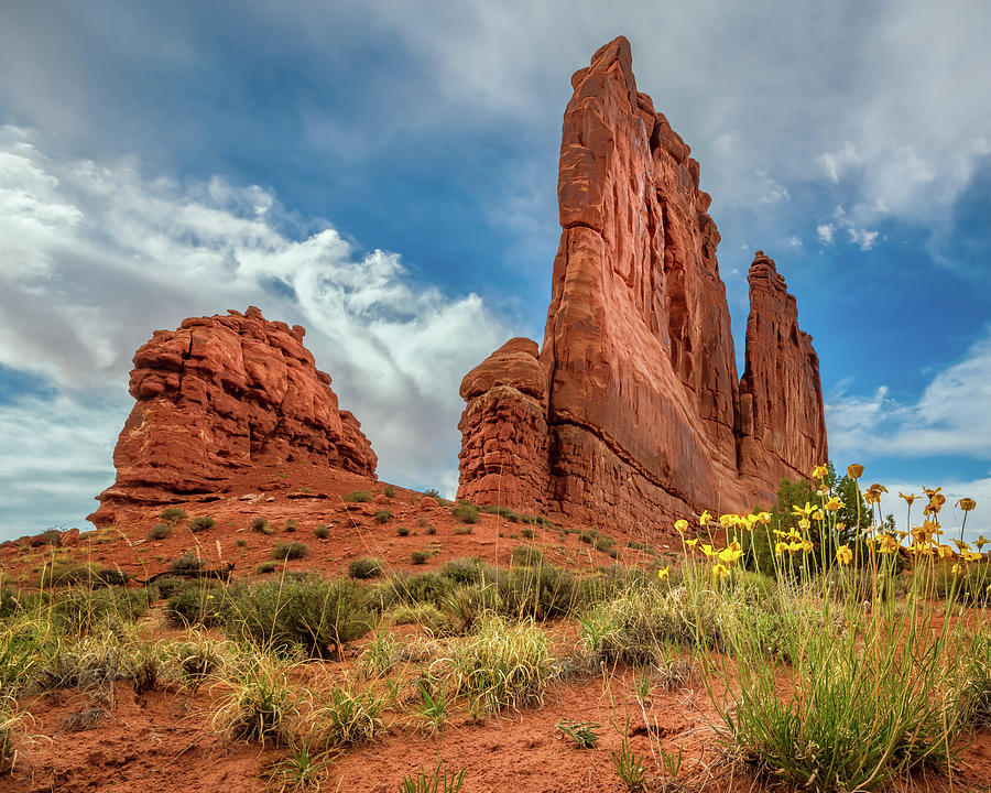 Courthouse Rock Arches NP Photograph by John Wilbur Courthouse Rock Arches NP Photograph by John Wilbur