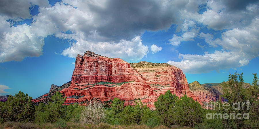 Courthouse Rock Sedona 1202P Photograph by Kenneth Johnson