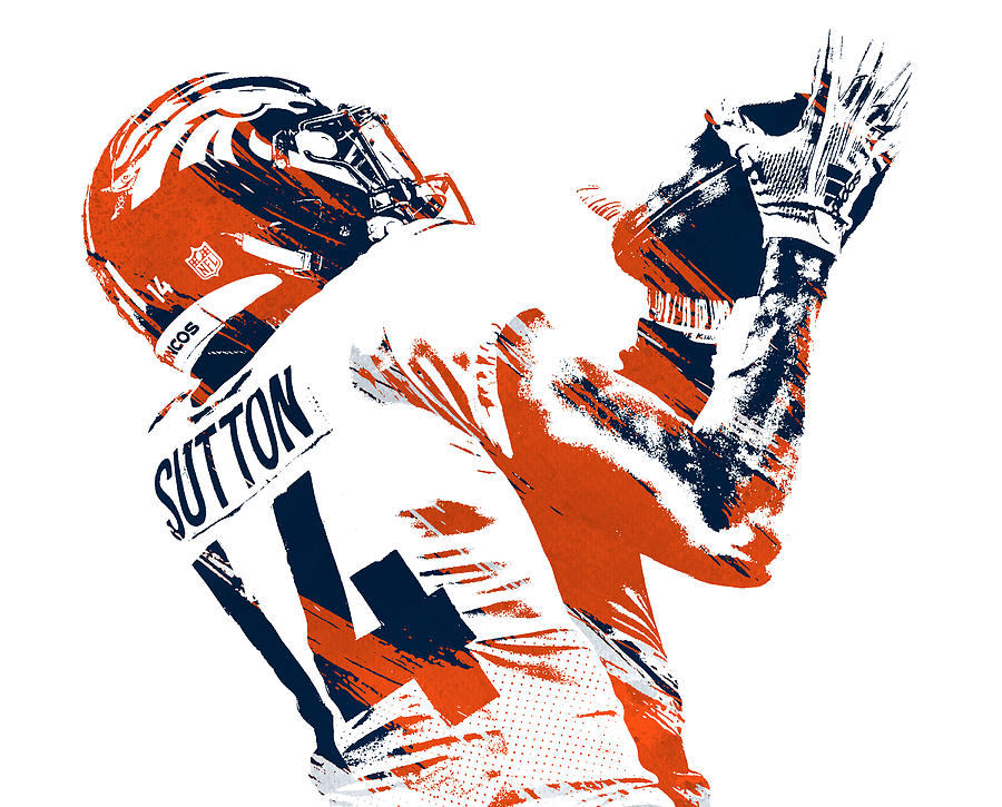 Courtland Sutton (Broncos) Fake Craft Beer Label Sticker — Dustin Morrison  Art