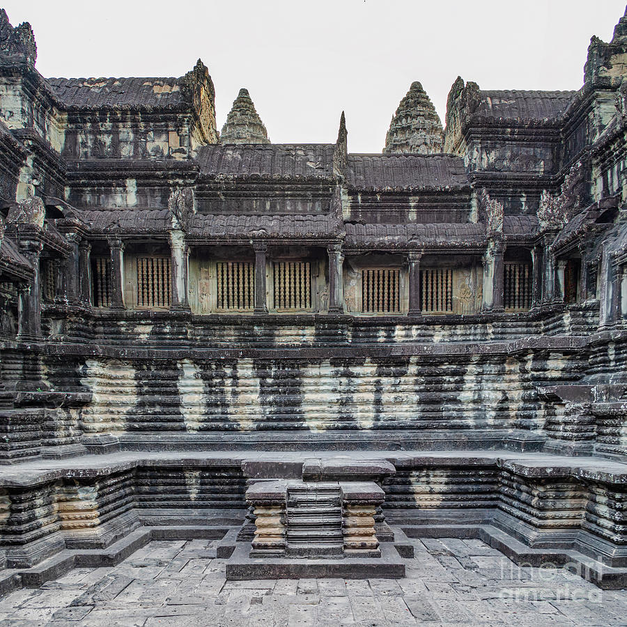 courtyard in Angkor Wat Photograph by Christopher Dwyer - Fine Art America