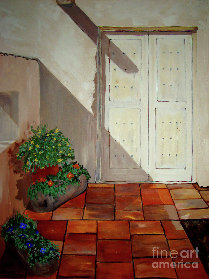 Courtyard Painting by Melinda Etzold