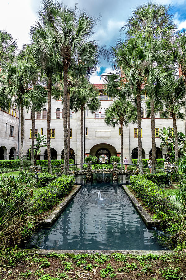 Courtyard of the Alcazar Hotel Photograph by W Chris Fooshee