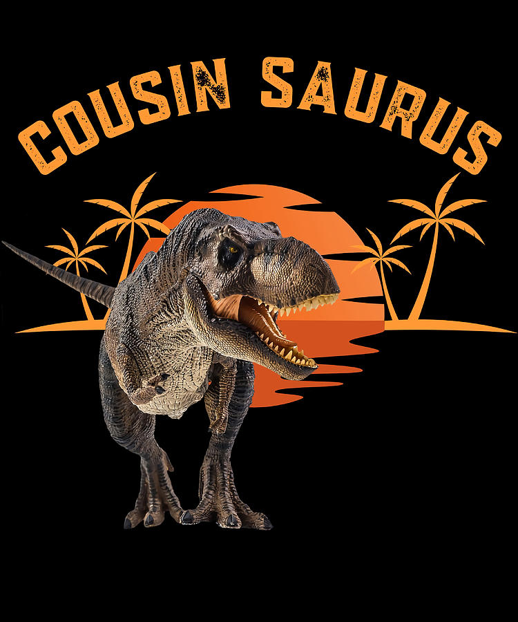 Cousin Saurus Dinosaur Cousinsaurus Family T Rex Painting by Lee Jake ...