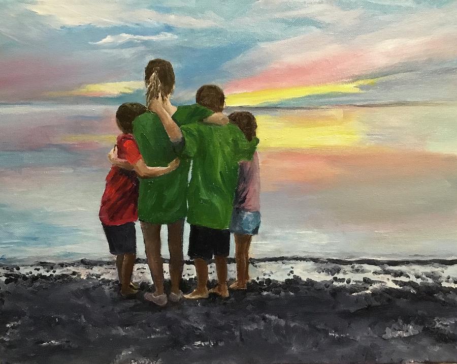 Cousins Painting by Ellen Canfield