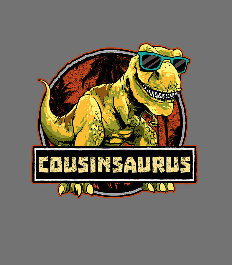 Cousinsaurus T rex Counsin Saurus Dinosaur Boys Digital Art by Quynh Vo