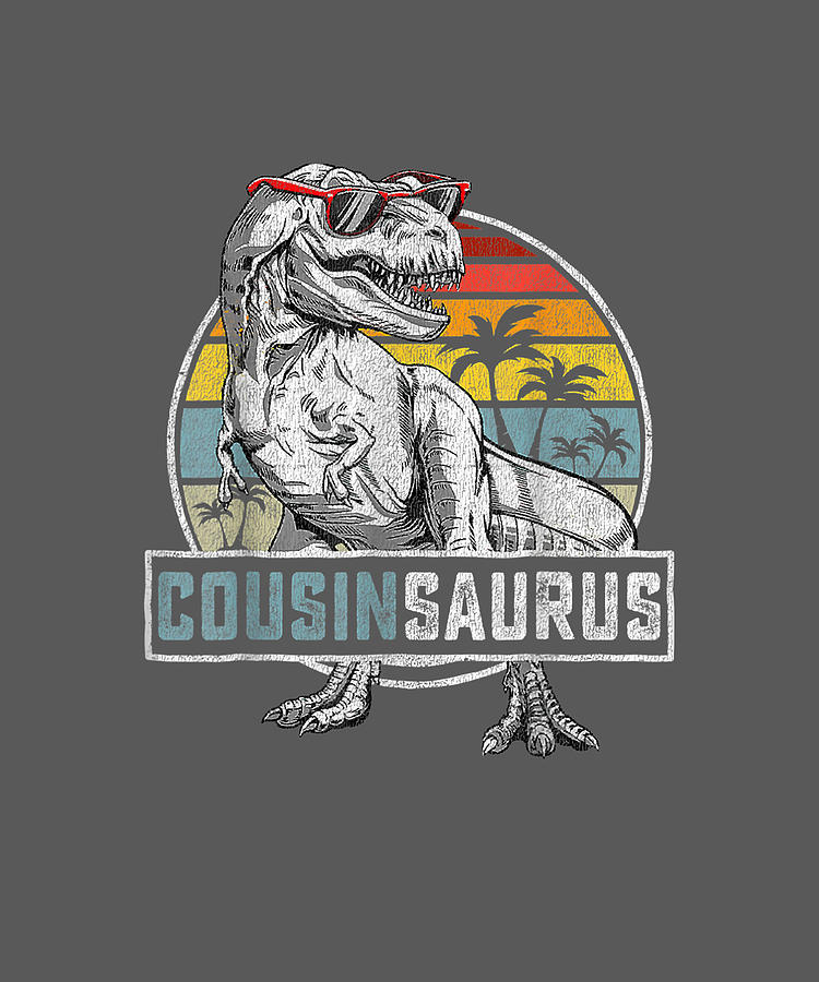 Cousinsaurus T Rex Dinosaur Cousin Saurus Family Matching Drawing by ...