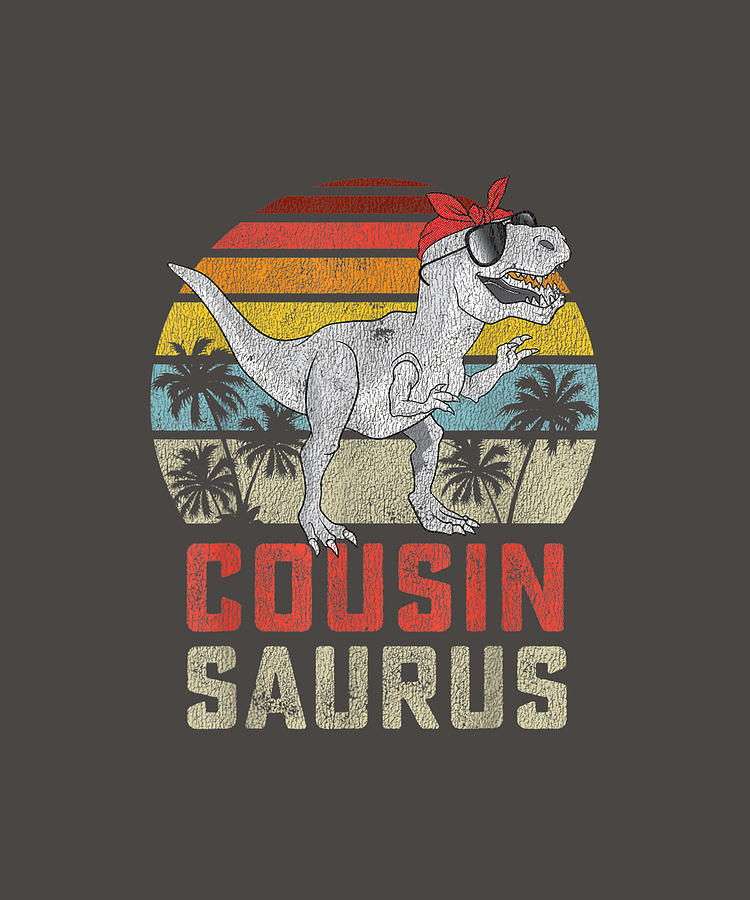 Cousinsaurus T Rex Dinosaur Cousin Saurus Girl Family Drawing by Alicia ...
