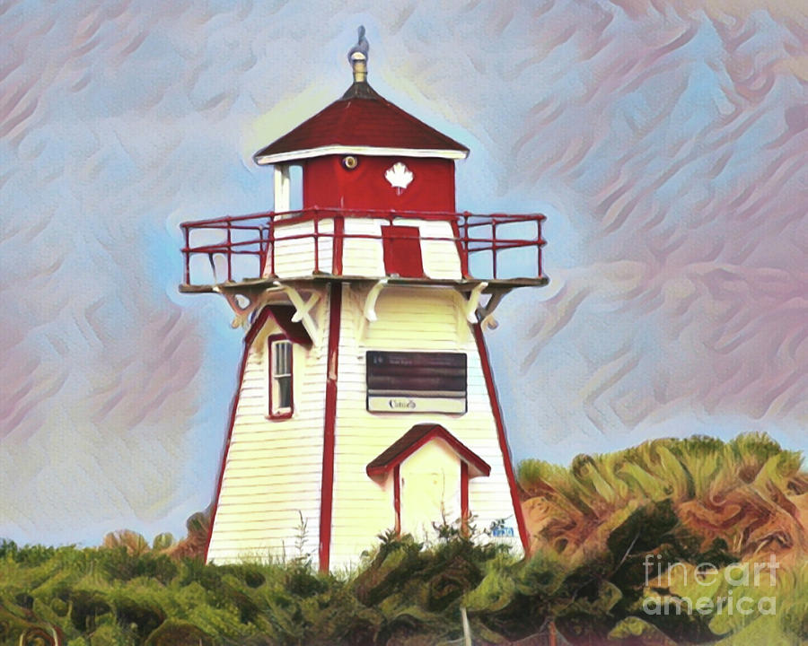 CoveHead Lighthouse - PEI Digital Art by Art MacKay