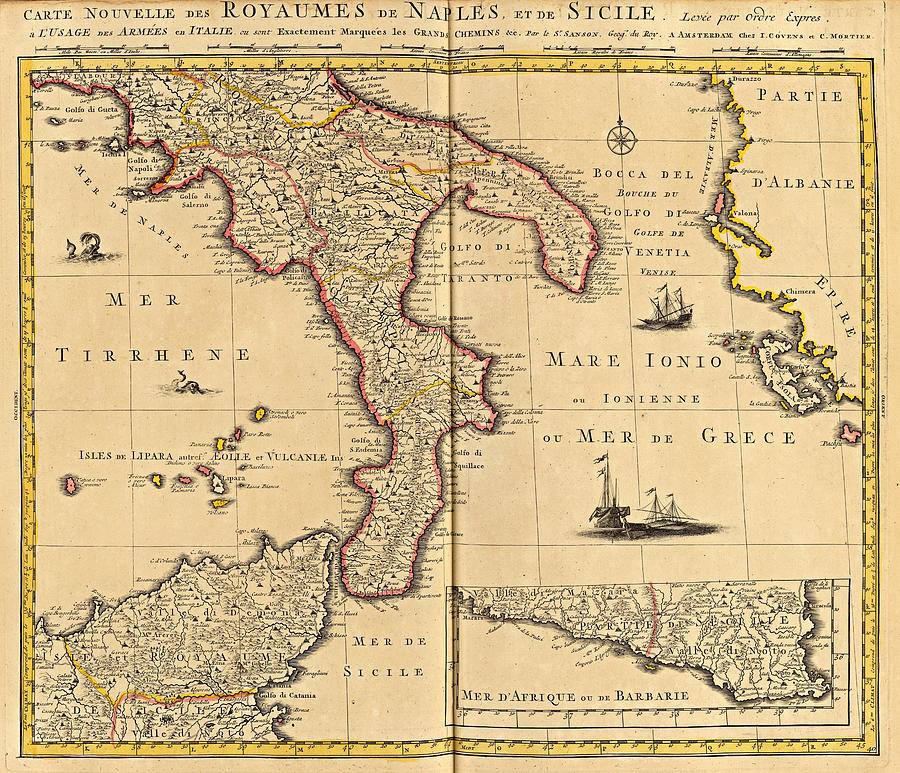 Covens Et Mortier - Naples Et Sicile 1742 By Padre Martini Painting