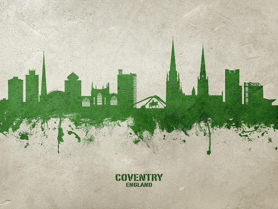 Coventry England Skyline #29 Digital Art by Michael Tompsett