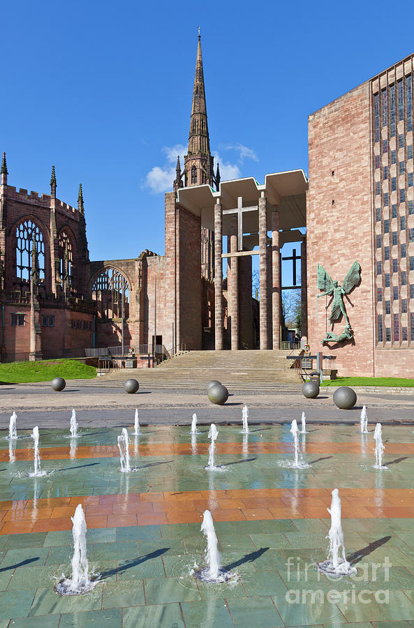Coventry old and new Cathedral, Coventry, England, UK Photograph by Neale And Judith Clark