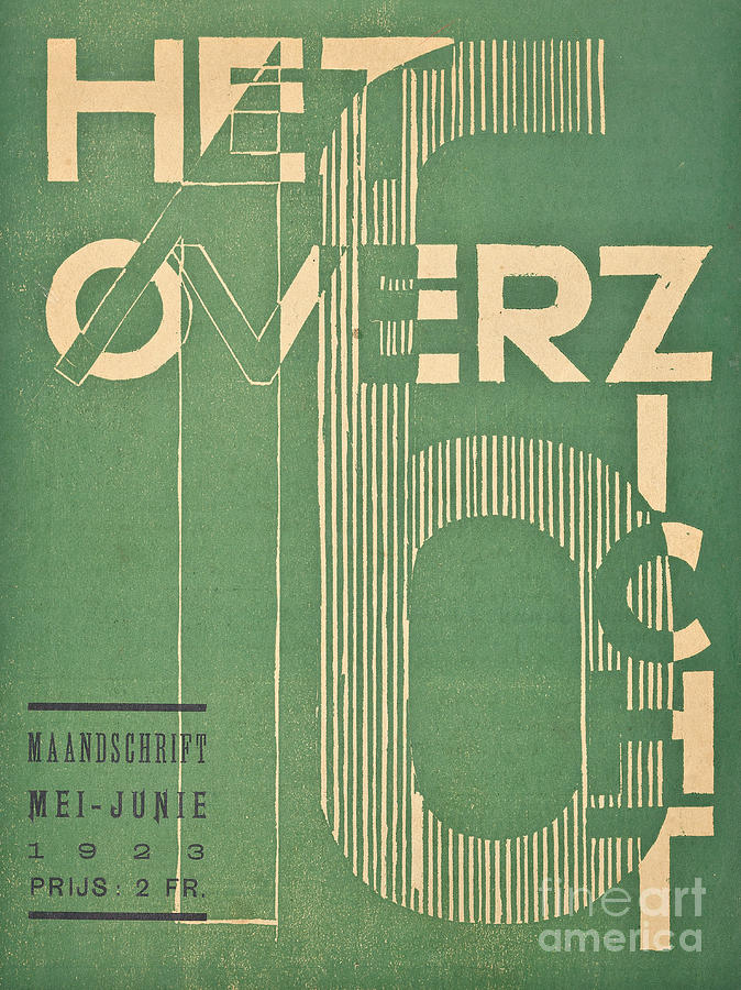 Cover for a 1923 issue of the magazine Het Overzicht, 1923 lithograph Painting by Belgian School