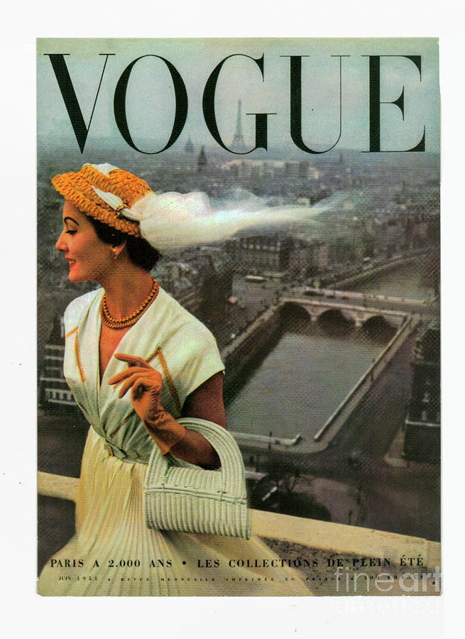 Cover of the French Vogue of June 1951 Photograph by Patricia Hofmeester