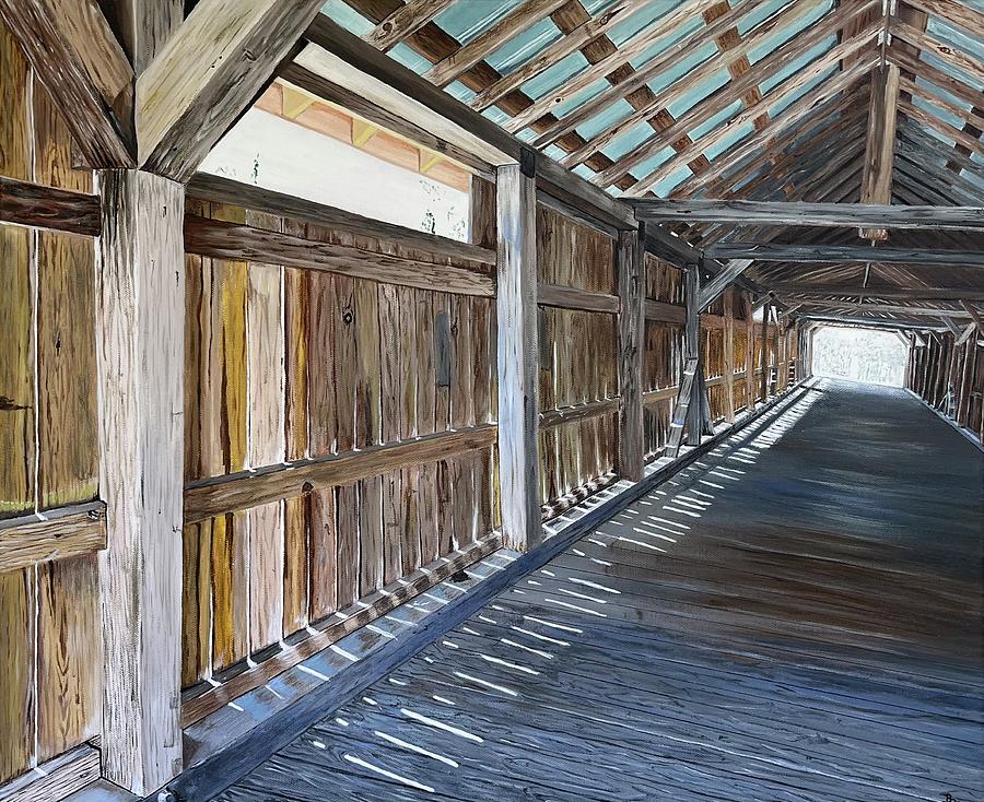 Covered Bridge #1 Painting by Boots Quimby