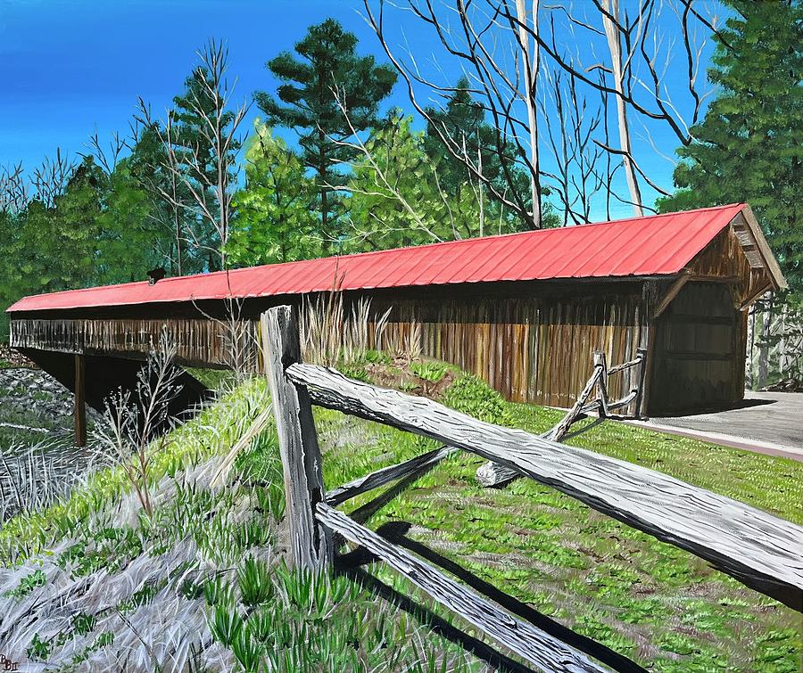 Covered Bridge #2 Painting by Boots Quimby