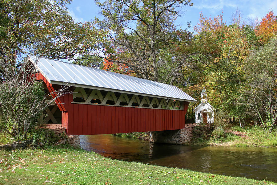 Covered Bridge and Chapel Photograph by Brook Burling
