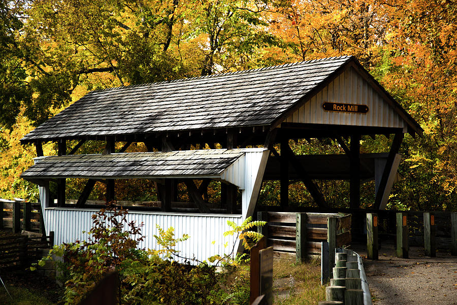 Covered Bridge at Rock Mill Photograph by Keith Lovejoy - Fine Art America