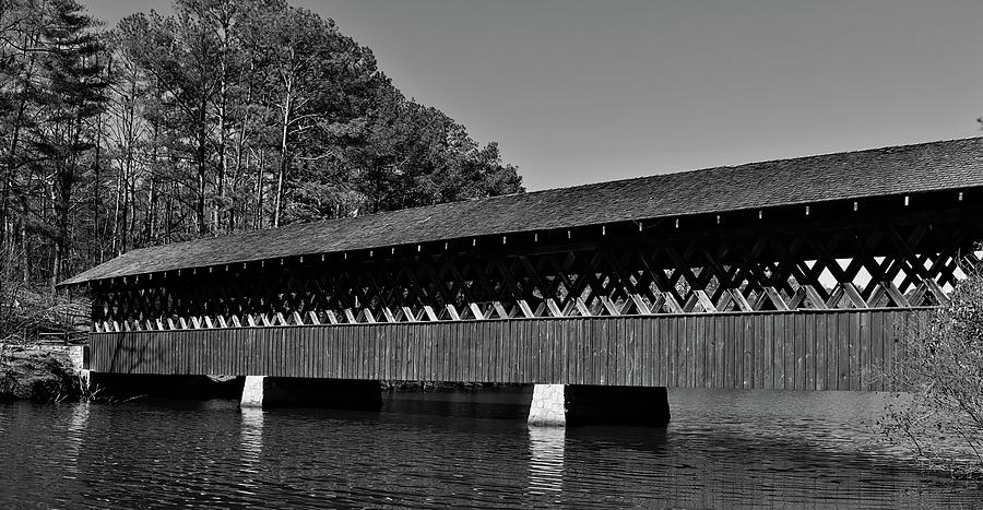 Atlanta Photograph - Covered Bridge B/W by Christopher James