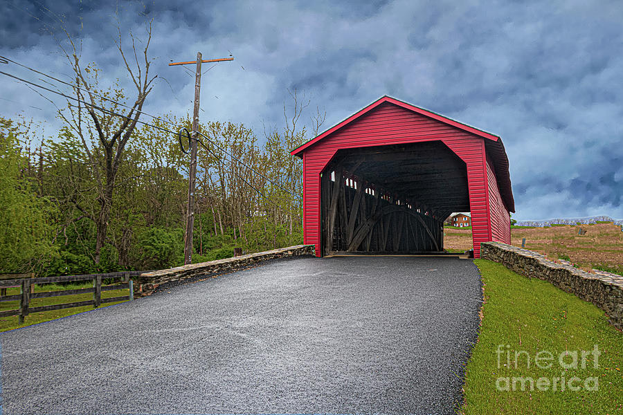 Covered Bridge, Frederick County Maryland Photograph by Thomas Marchessault