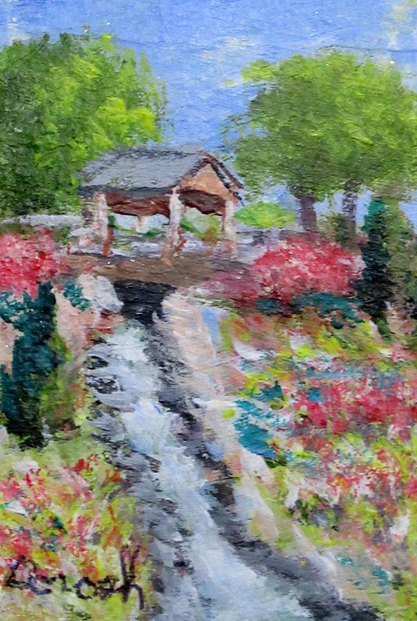 Covered Bridge Painting by Gregory Dorosh
