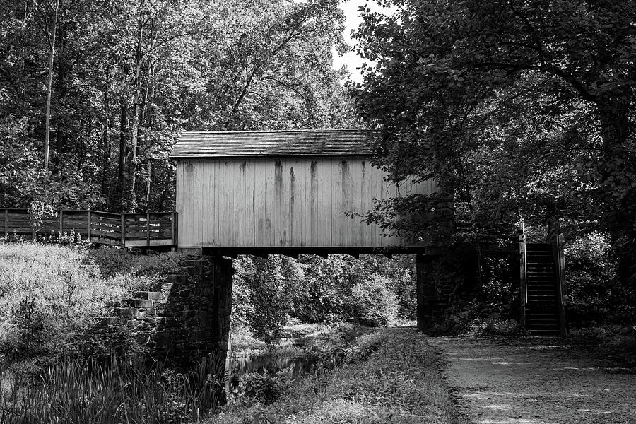 Covered Bridge Over Canal Photograph